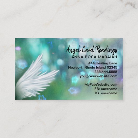 Carte De Visite *~* Cosmos Stars Galaxy Angel Wing Pastel Universe (Dos)