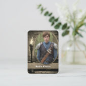 Carte De Visite Cosplay Fantasy Médiéval Coscards | Code QR (Debout devant)