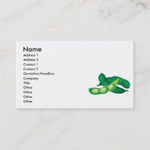 Carte De Visite cosses de pois réalistes