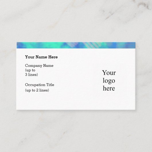 Carte De Visite Costa Maya Blues Logo Std. Personnalisé (Devant)