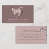 Carte De Visite Costume bustier à queue rose populaire sirène (Devant / Derrière)