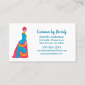 Carte De Visite Costume Créateur, Seamstress, Sur Mesure (Devant)