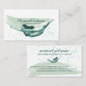 Carte De Visite Costume de fille Mermaid Entertainer (Devant / Derrière)