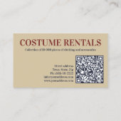 Carte De Visite Costume de location Maison Master Tailor Classic N (Dos)