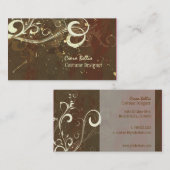 Carte De Visite Costume Designer ~ Tourbillons de chocolat (Devant / Derrière)