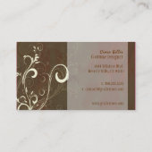 Carte De Visite Costume Designer ~ Tourbillons de chocolat (Dos)