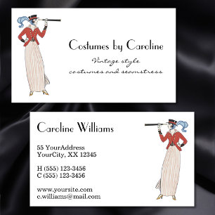 Carte De Visite Costumes de mode vintage, magasin de couturière