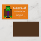 Carte De Visite Costumes et location de vêtements (Devant / Derrière)