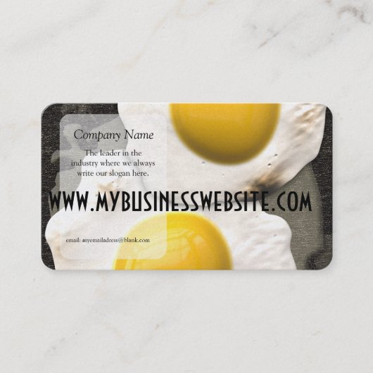 Carte De Visite Côté ensoleillé vers le haut des oeufs (Devant)