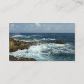 Carte De Visite Côte rocheuse d'Aruba et océan bleu (Dos)