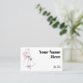 Carte de visite côté rose de la mariée de mode (Debout devant)