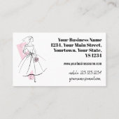 Carte de visite côté rose de la mariée de mode (Dos)