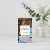Carte De Visite Côte tropicale de plage avec un Big Rock (Debout devant)