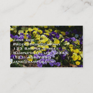 Carte De Visite Coteau de panneaux violets et jaunes
