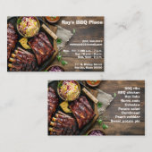 Carte De Visite côtes barbecues avec espace de texte et de colesla (Devant / Derrière)
