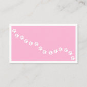 Carte De Visite Coton Candy Pawprints QR Code Pet Sitter Walking (Dos)