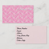 Carte De Visite Coton Candy rose Abstrait (Devant / Derrière)