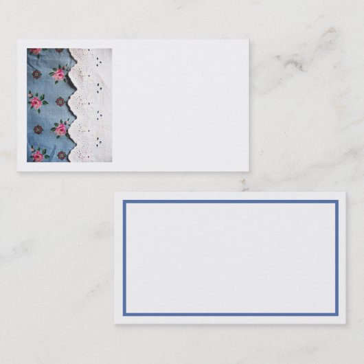 Carte De Visite Coton et dentelle (Devant / Derrière)