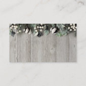 Carte de visite coton plante baies grange bois rus (Dos)