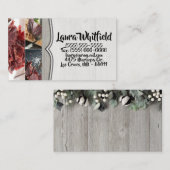 Carte de visite coton plante baies grange bois rus (Devant / Derrière)