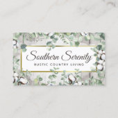 Carte De Visite Coton rustique du Sud et médias sociaux botaniques (Devant)