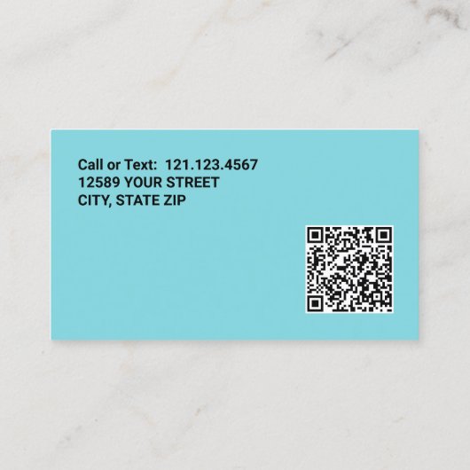 Carte De Visite Cotton Candies Custom QR (Dos)