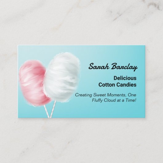 Carte De Visite Cotton Candies Custom QR (Devant)