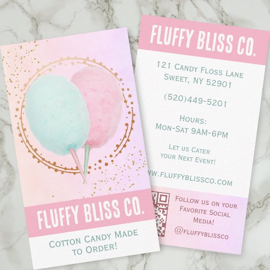 Carte De Visite Cotton Candy tendance chic