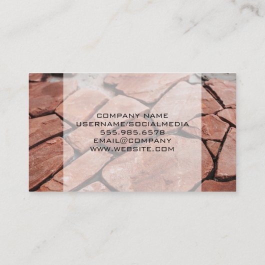 Carte De Visite Couche de brique | Promenade (Dos)