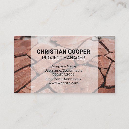 Carte De Visite Couche de brique | Promenade (Devant)