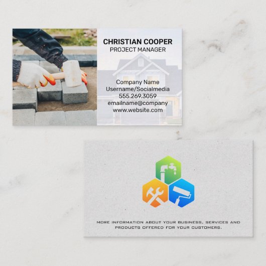 Carte De Visite Couche de brique | Promenade (Devant / Derrière)