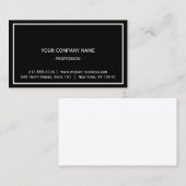 Carte De Visite Couche de conseil simple et moderne encadrée en no (Devant / Derrière)