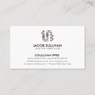 Carte De Visite Couche de tuyau de plomberie