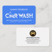 Carte De Visite Couche d'eau de lavage de voiture bleu (Devant / Derrière)