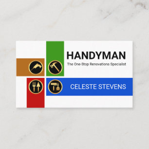 Carte De Visite Couche d'outils de bricolage entrecroisés