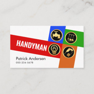 Carte De Visite Couche d'outils de bricoleur entrecroisés