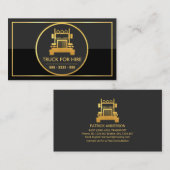 Carte De Visite Couche logistique noire Cercle Or (Devant / Derrière)