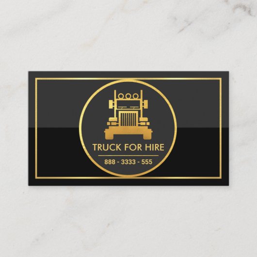 Carte De Visite Couche logistique noire Cercle Or (Devant)