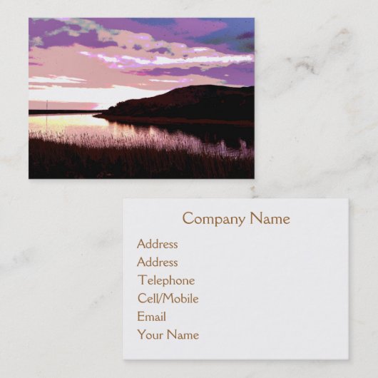 CARTE DE VISITE COUCHER DE SOLEIL (Devant / Derrière)