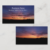Carte de visite coucher de soleil (Devant / Derrière)