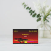 Carte de visite coucher de soleil (Debout devant)