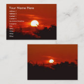 Carte De Visite Coucher de soleil au paradis (Devant / Derrière)