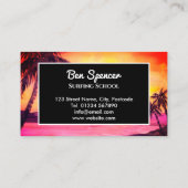 Carte De Visite Coucher de soleil dans les tropiques aquarelle pei (Dos)