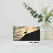 Carte De Visite Coucher de soleil de goélands argentés (Debout devant)