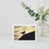 Carte De Visite Coucher de soleil de goélands argentés (bordé) (Debout devant)