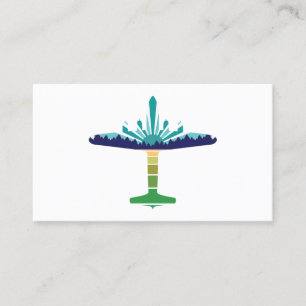 Carte De Visite coucher de soleil de la ligne aérienne dc 6