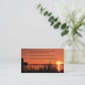 Carte De Visite Coucher de soleil de la prière de sérénité (Debout devant)