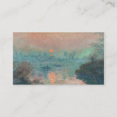 Carte De Visite Coucher de soleil de Monet sur la Seine Impression (Dos)