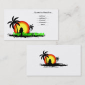 Carte De Visite Coucher de soleil de reggae (Devant / Derrière)