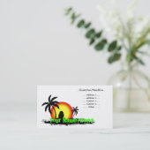 Carte De Visite Coucher de soleil de reggae (Debout devant)